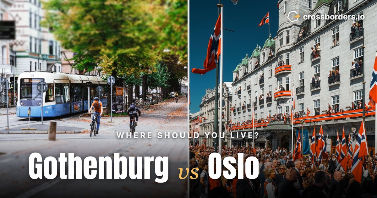 Gothenburg vs Oslo — side-by-side city comparison