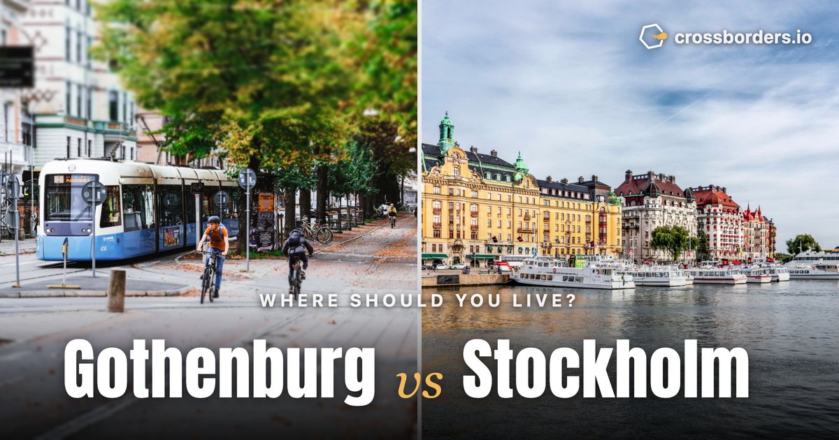 Gothenburg vs Stockholm — side-by-side city comparison