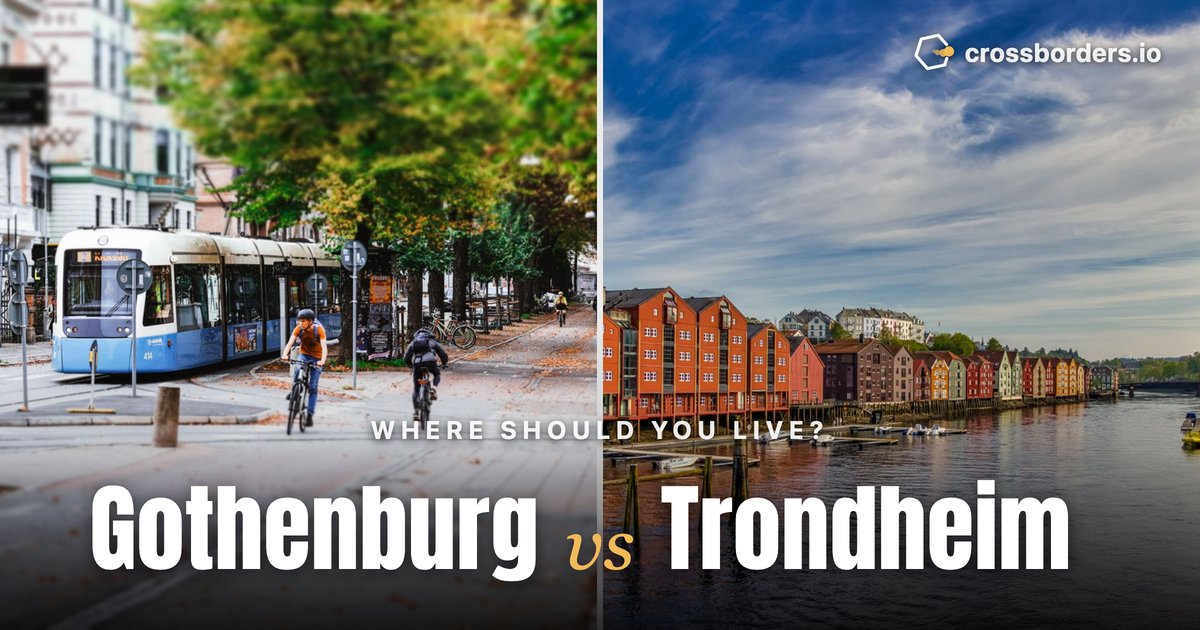 Gothenburg vs Trondheim — side-by-side city comparison