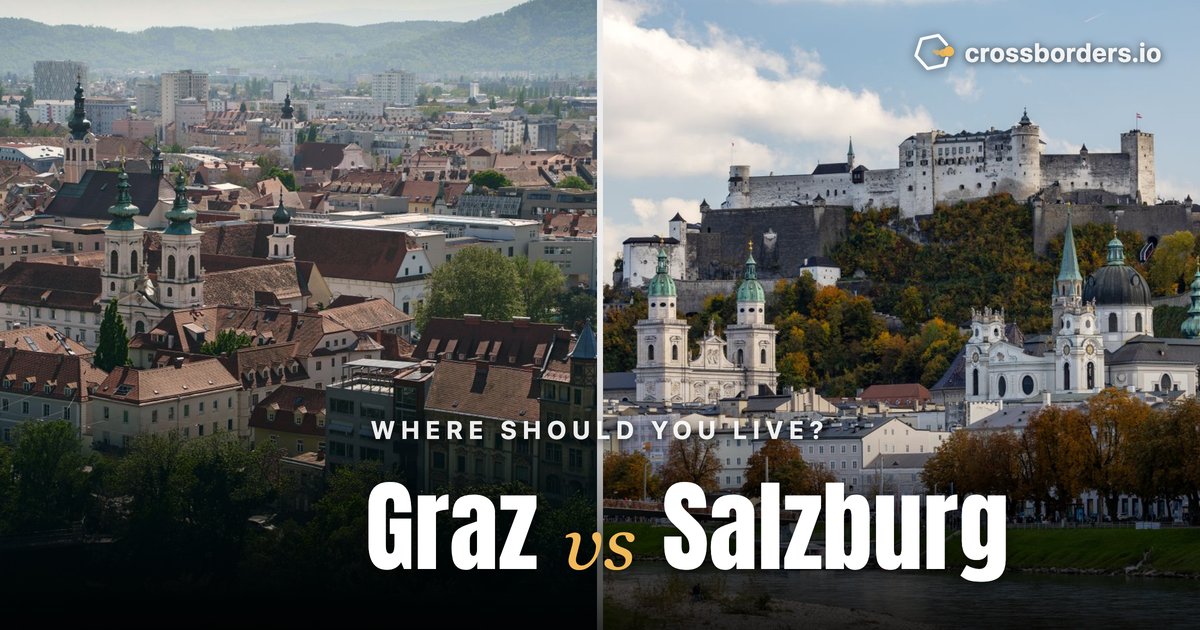 Graz vs Salzburg — side-by-side city comparison