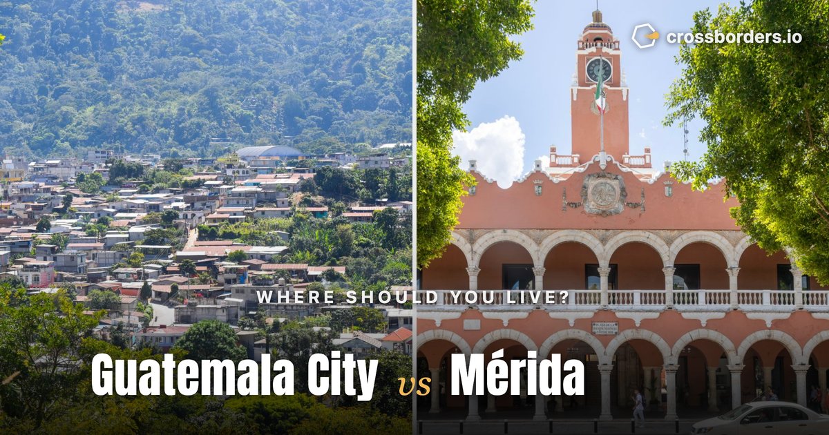 Guatemala City vs Mérida — side-by-side city comparison