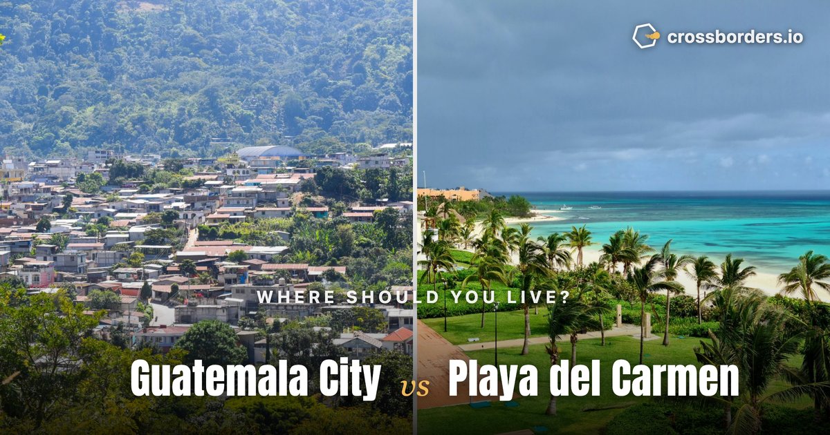 Guatemala City vs Playa del Carmen — side-by-side city comparison