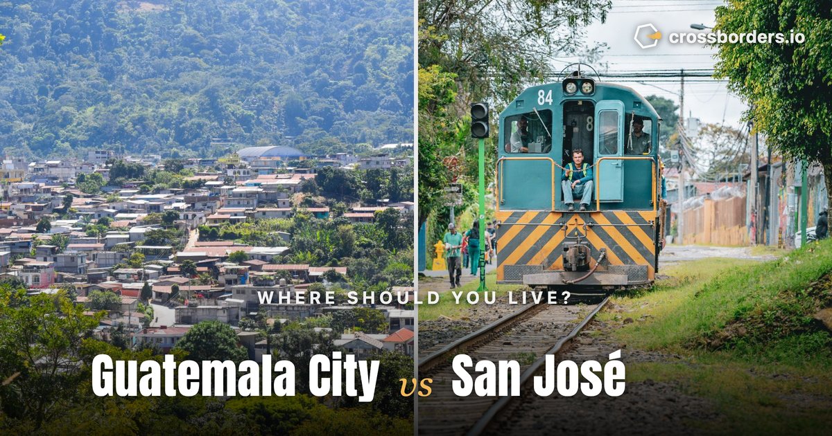 Guatemala City vs San José — side-by-side city comparison