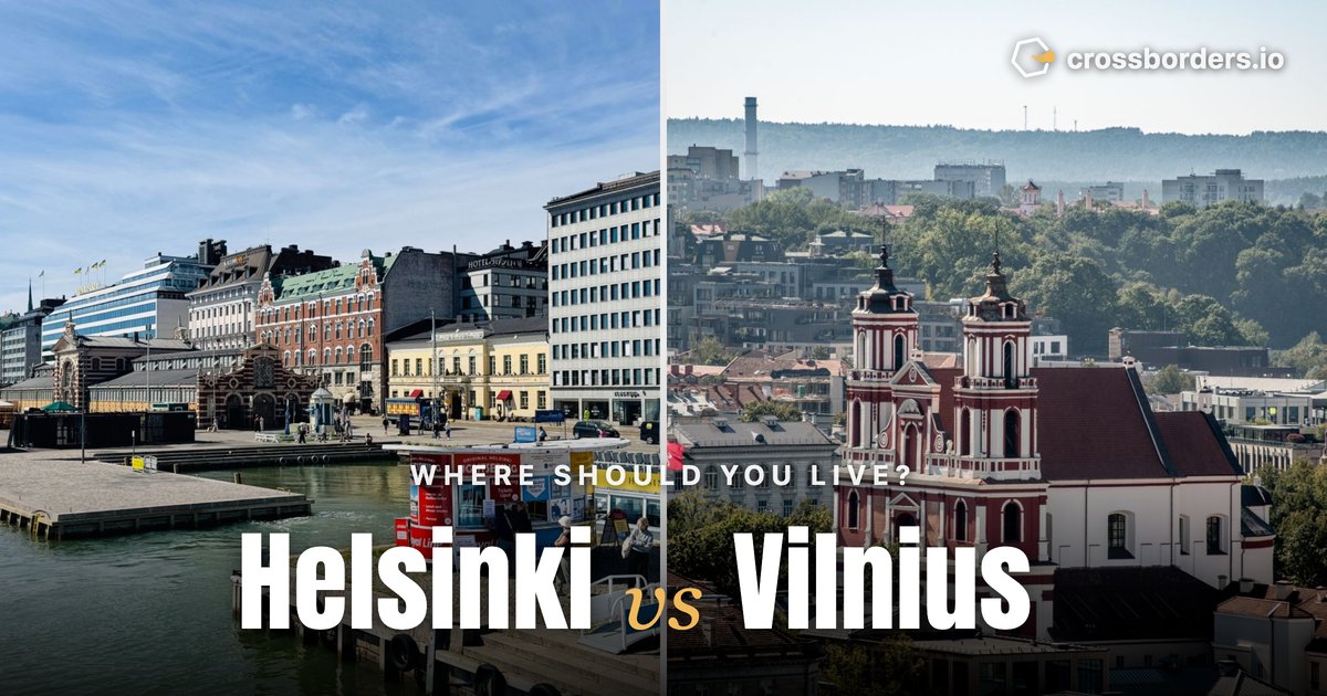 Helsinki vs Vilnius — side-by-side city comparison