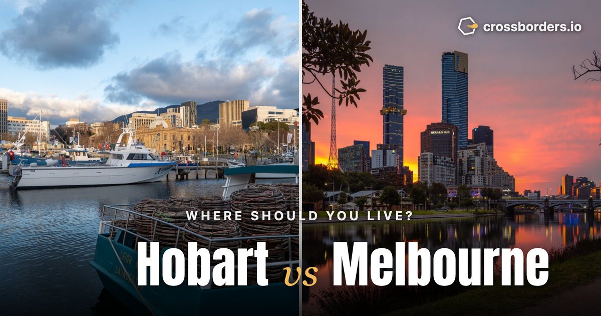 Hobart vs Melbourne — side-by-side city comparison