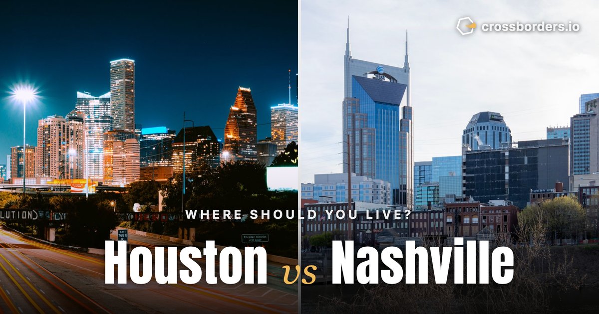 Houston vs Nashville — side-by-side city comparison
