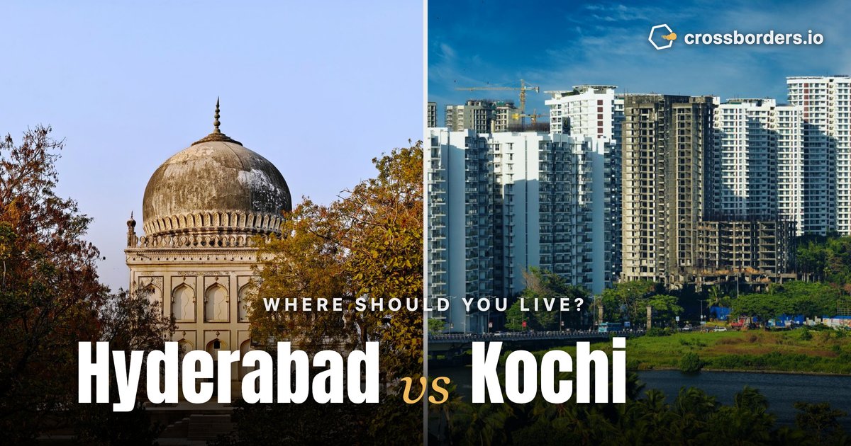 Hyderabad vs Kochi — side-by-side city comparison