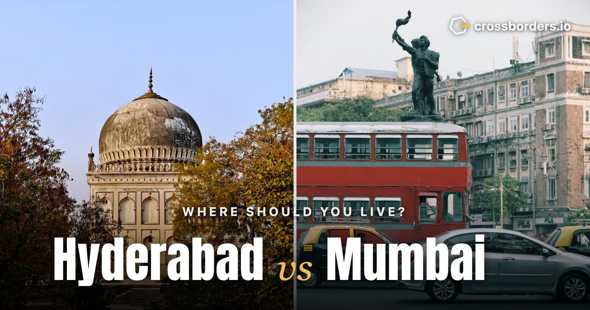 Hyderabad vs Mumbai — side-by-side city comparison