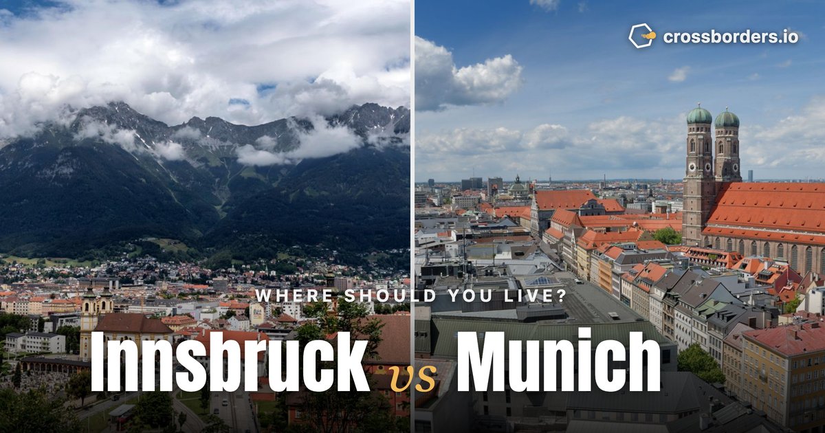 Innsbruck vs Munich — side-by-side city comparison