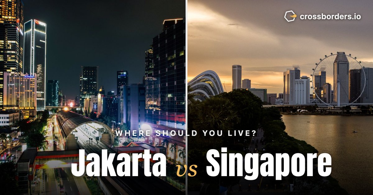 Jakarta vs Singapore — side-by-side city comparison