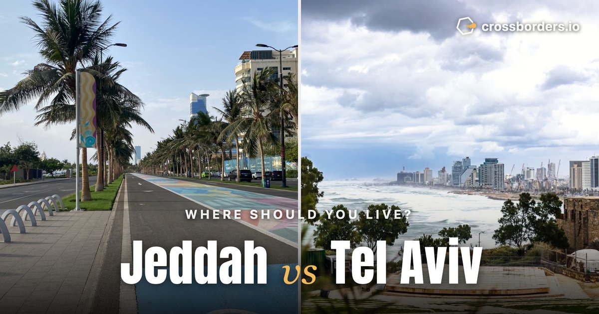 Jeddah vs Tel Aviv — side-by-side city comparison