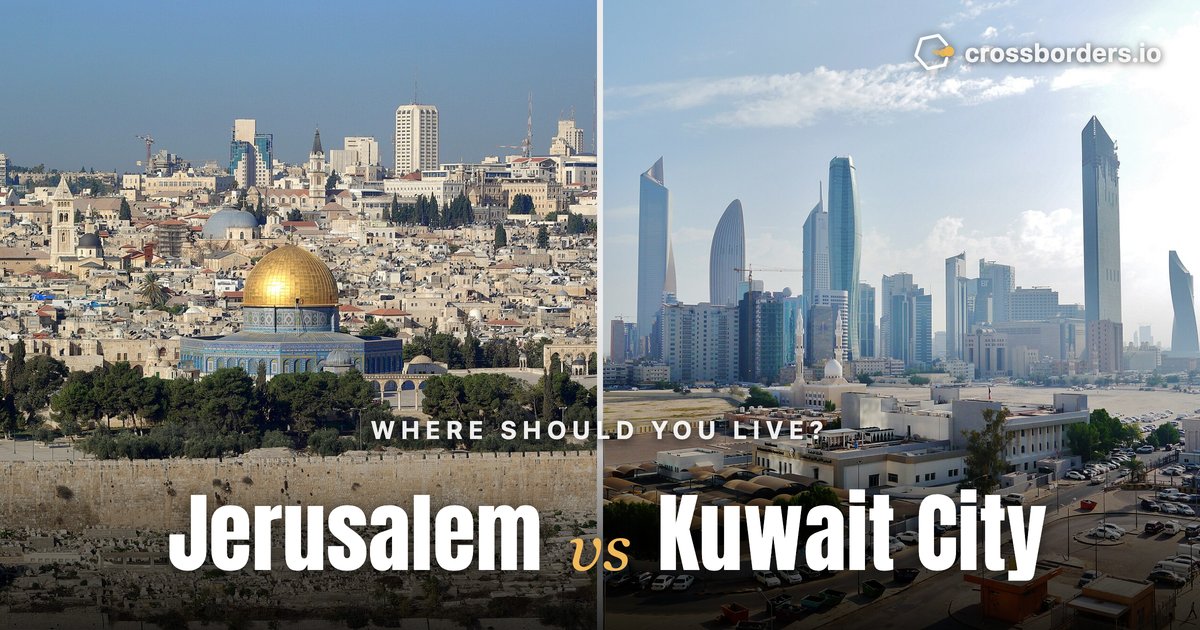 Jerusalem vs Kuwait City — side-by-side city comparison