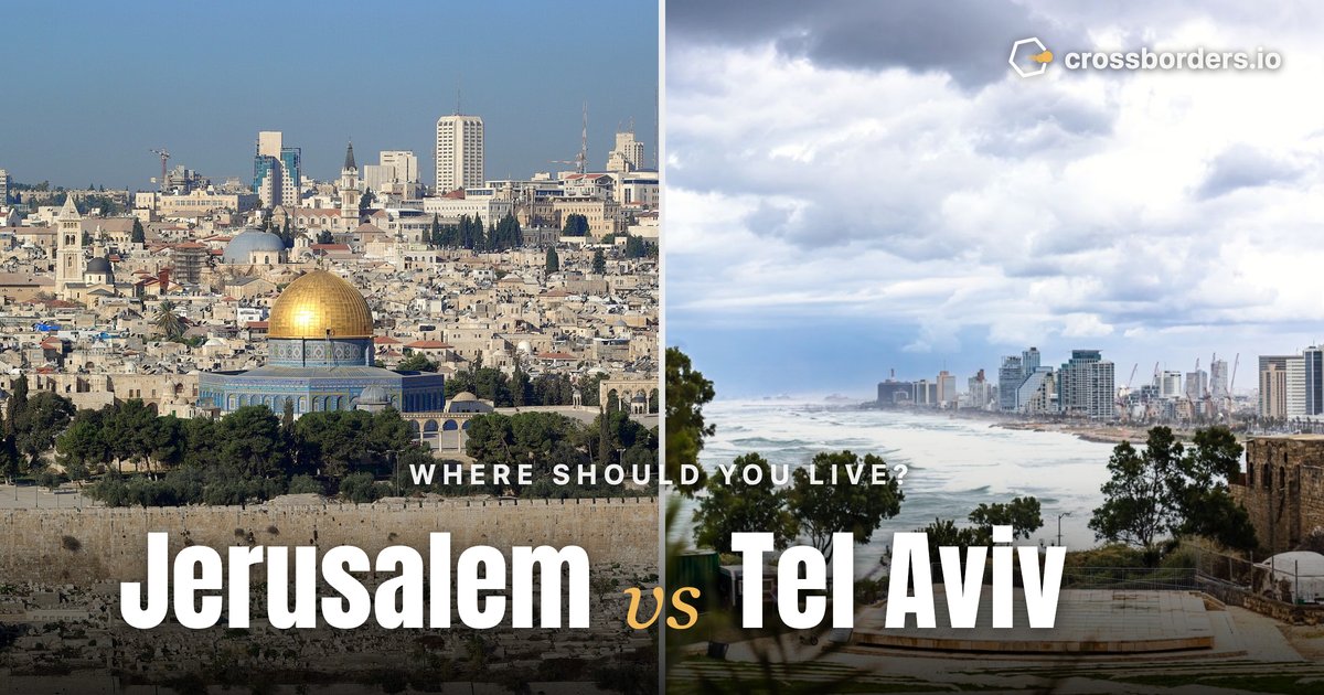 Jerusalem vs Tel Aviv — side-by-side city comparison