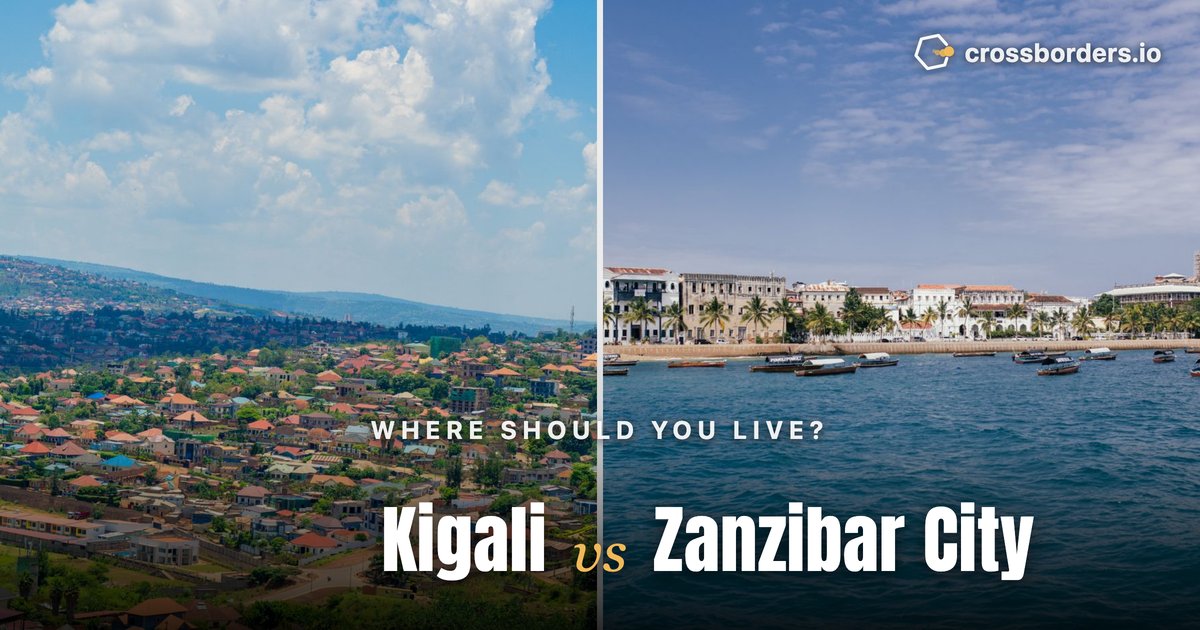 Kigali vs Zanzibar City — side-by-side city comparison