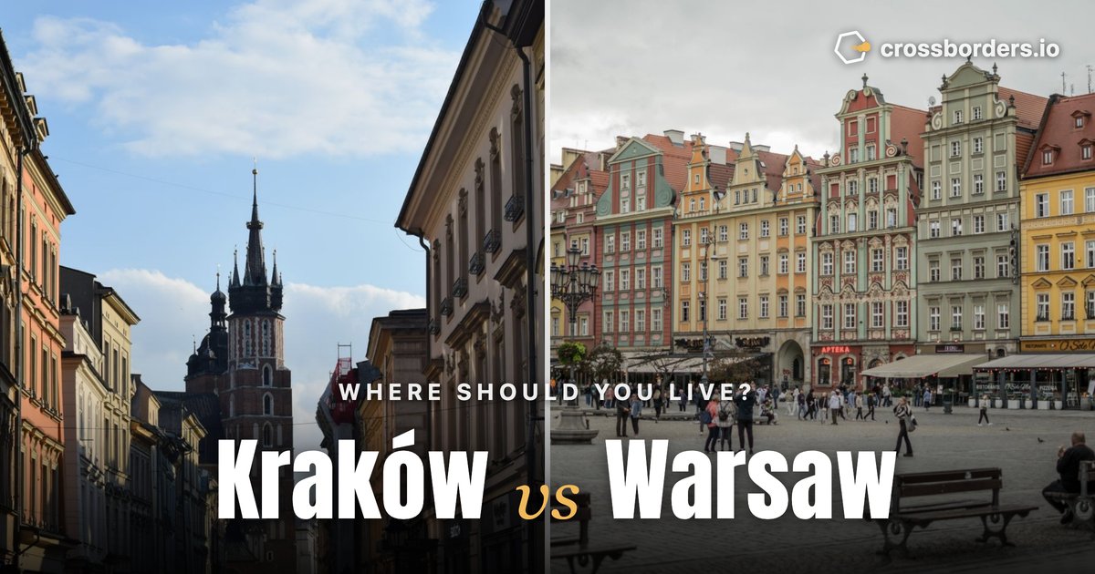Kraków vs Warsaw — side-by-side city comparison