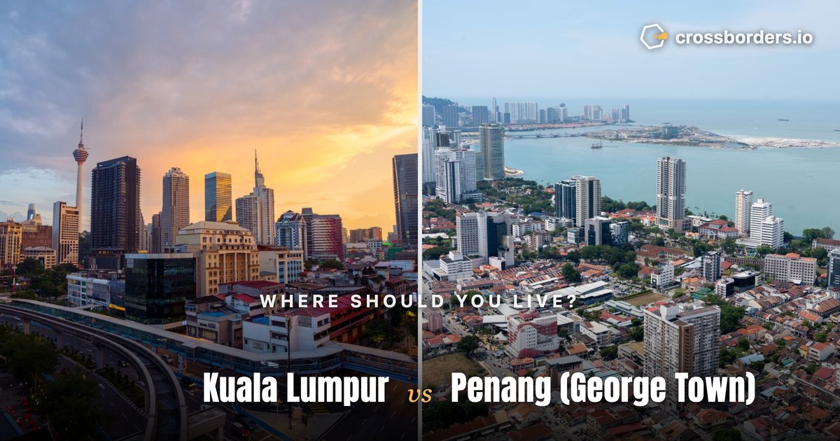 Kuala Lumpur vs Penang (George Town) — side-by-side city comparison