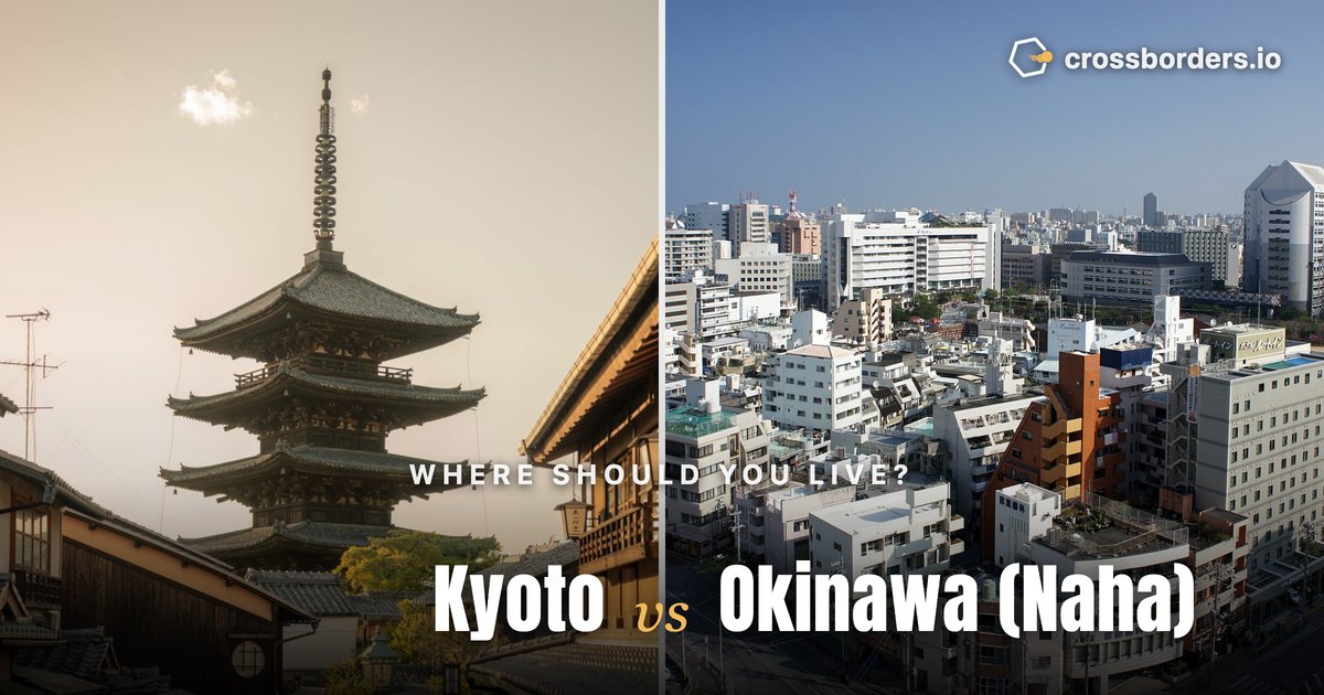 Kyoto vs Okinawa (Naha) — side-by-side city comparison
