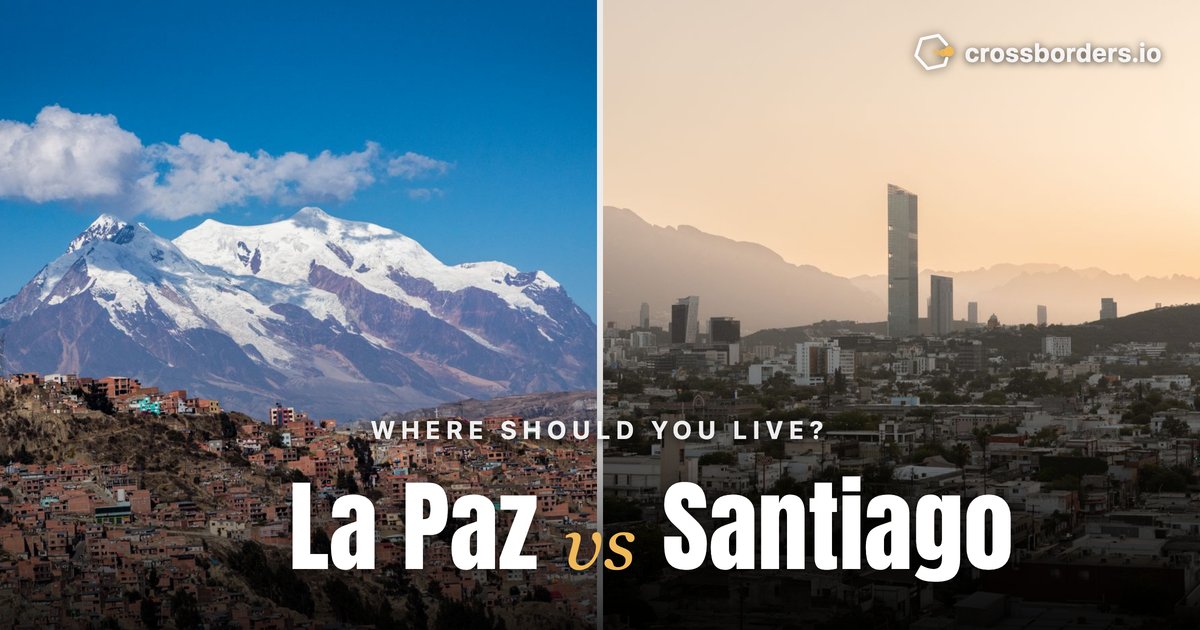 La Paz vs Santiago — side-by-side city comparison