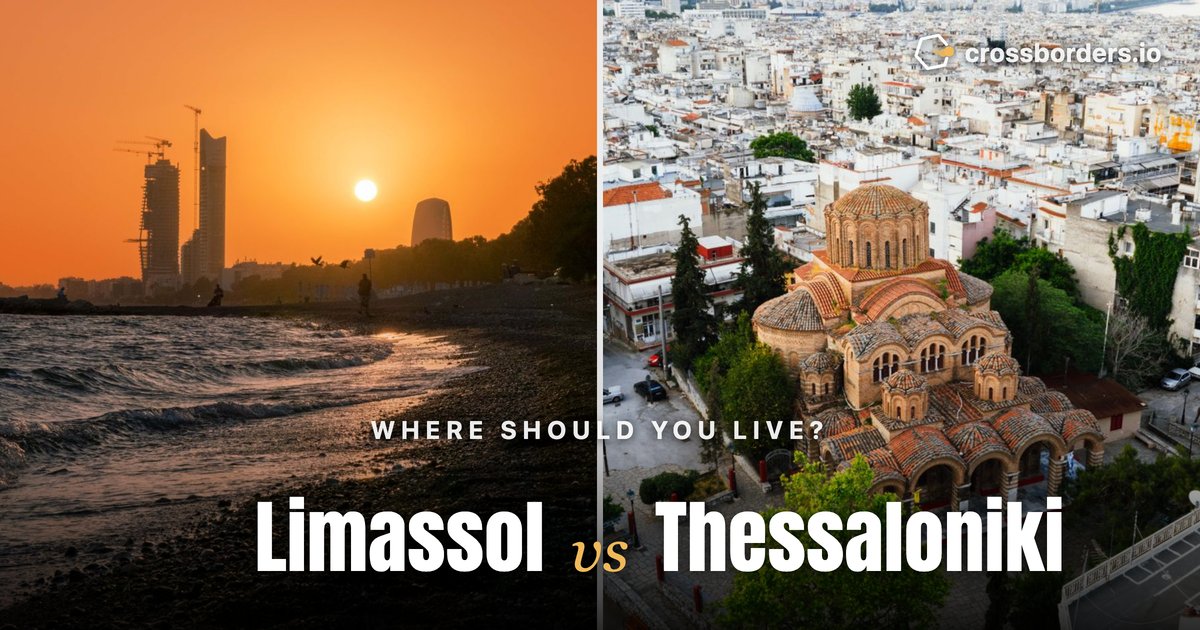 Limassol vs Thessaloniki — side-by-side city comparison