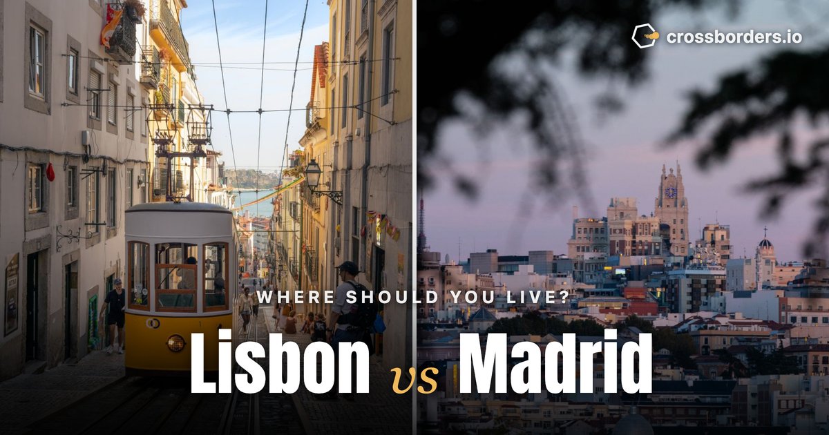 Lisbon vs Madrid — side-by-side city comparison