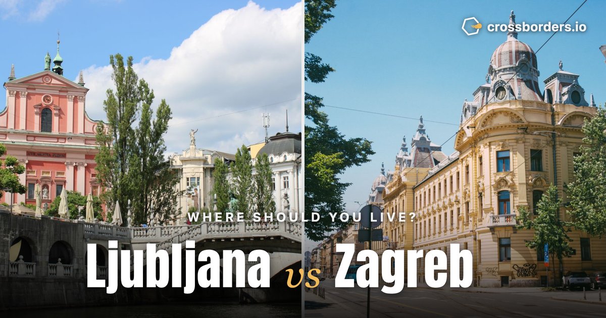 Ljubljana vs Zagreb — side-by-side city comparison