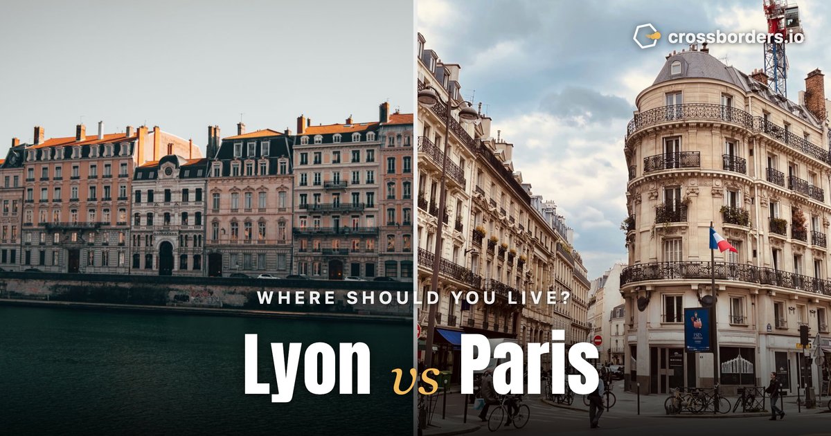 Lyon vs Paris — side-by-side city comparison