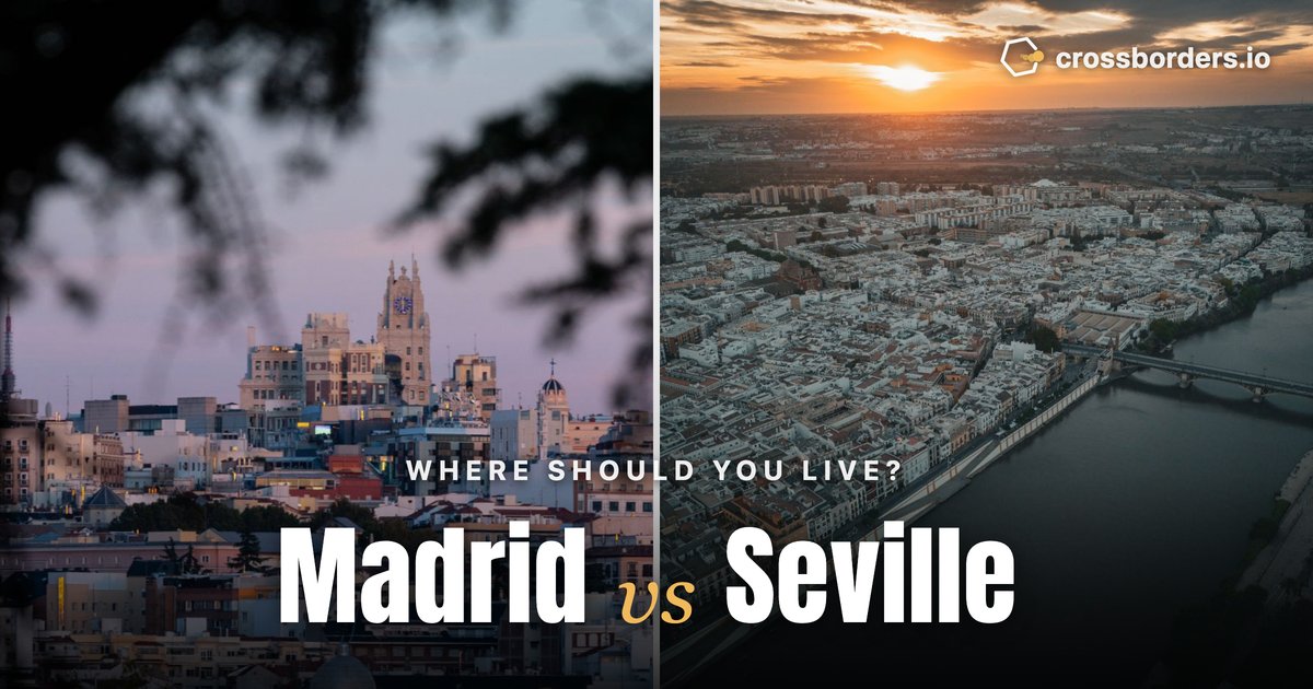 Madrid vs Seville — side-by-side city comparison