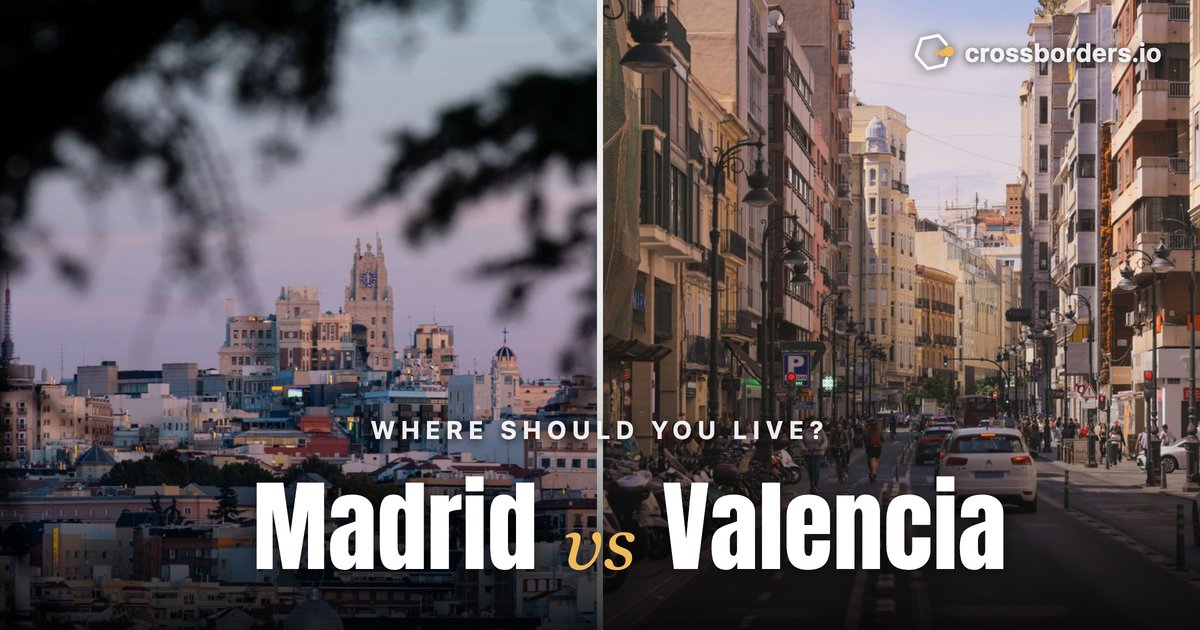 Madrid vs Valencia — side-by-side city comparison