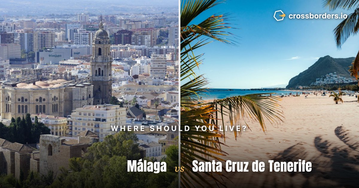 Málaga vs Santa Cruz de Tenerife — side-by-side city comparison