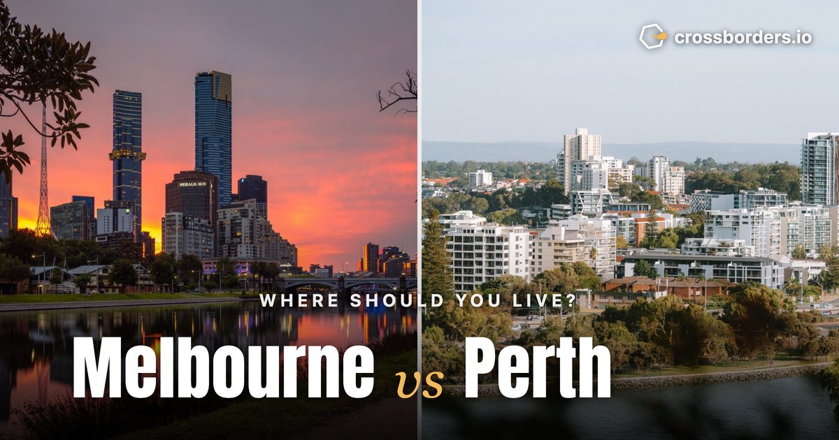Melbourne vs Perth — side-by-side city comparison