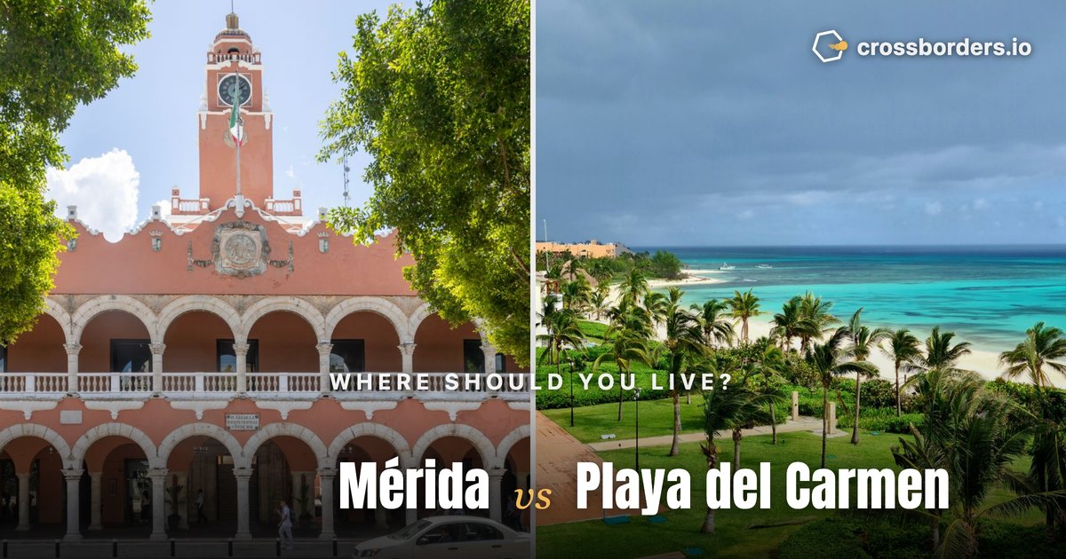 Mérida vs Playa del Carmen — side-by-side city comparison