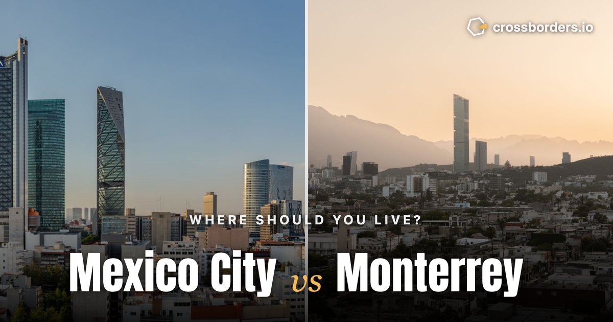 Mexico City vs Monterrey — side-by-side city comparison