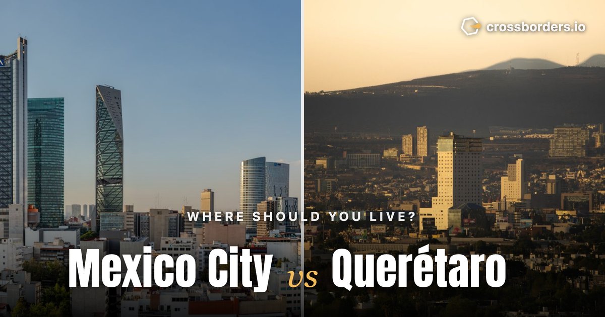 Mexico City vs Querétaro — side-by-side city comparison