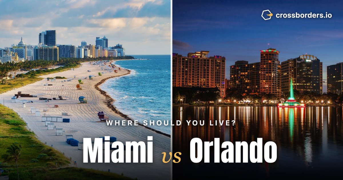 Miami vs Orlando — side-by-side city comparison