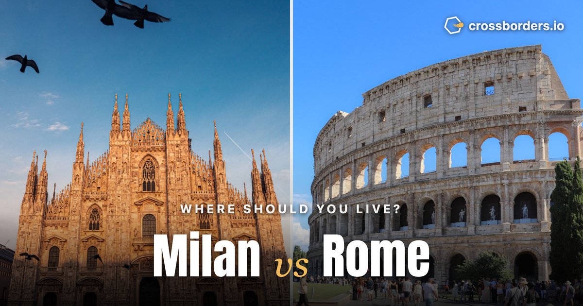 Milan vs Rome — side-by-side city comparison