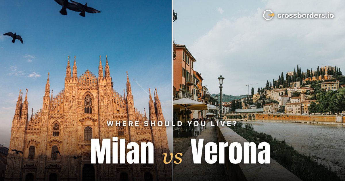 Milan vs Verona — side-by-side city comparison