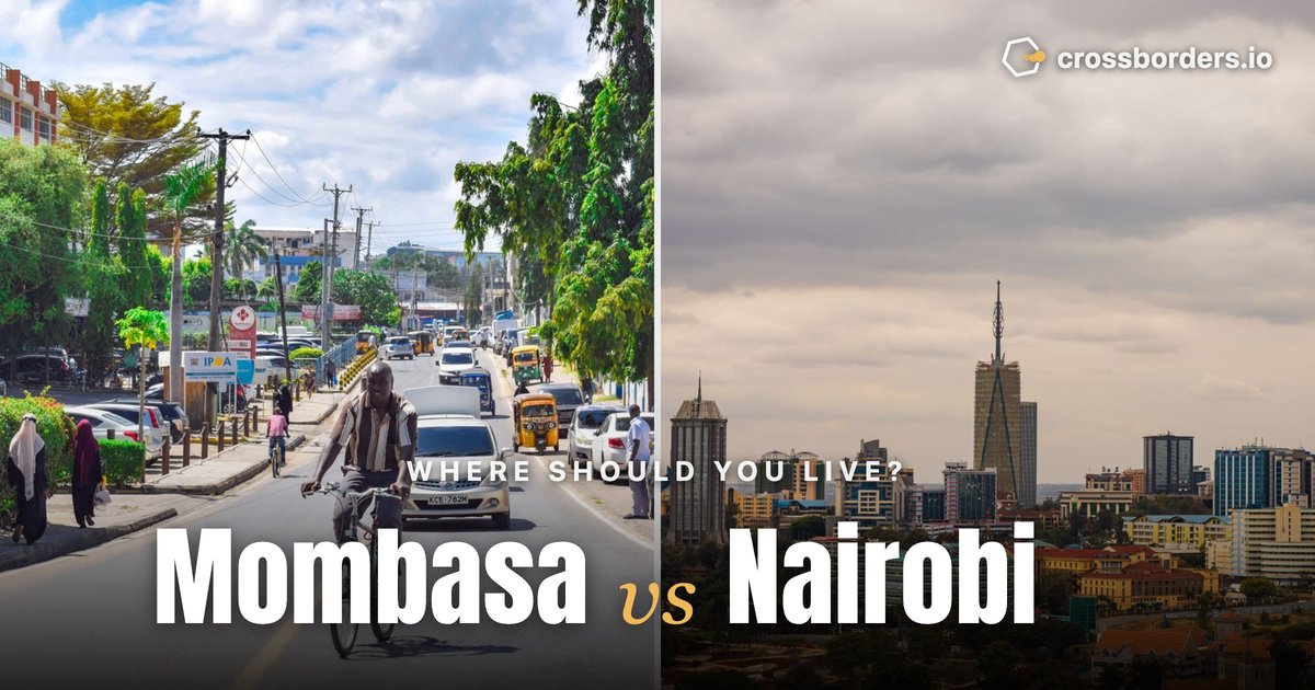 Mombasa vs Nairobi — side-by-side city comparison