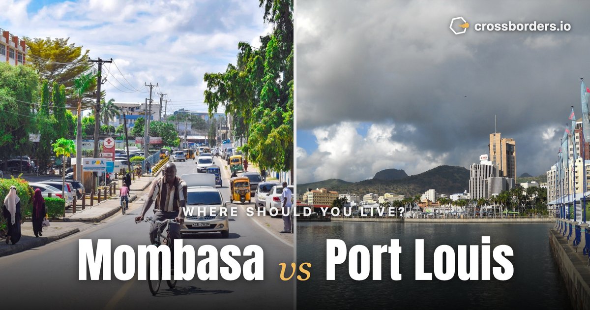 Mombasa vs Port Louis — side-by-side city comparison