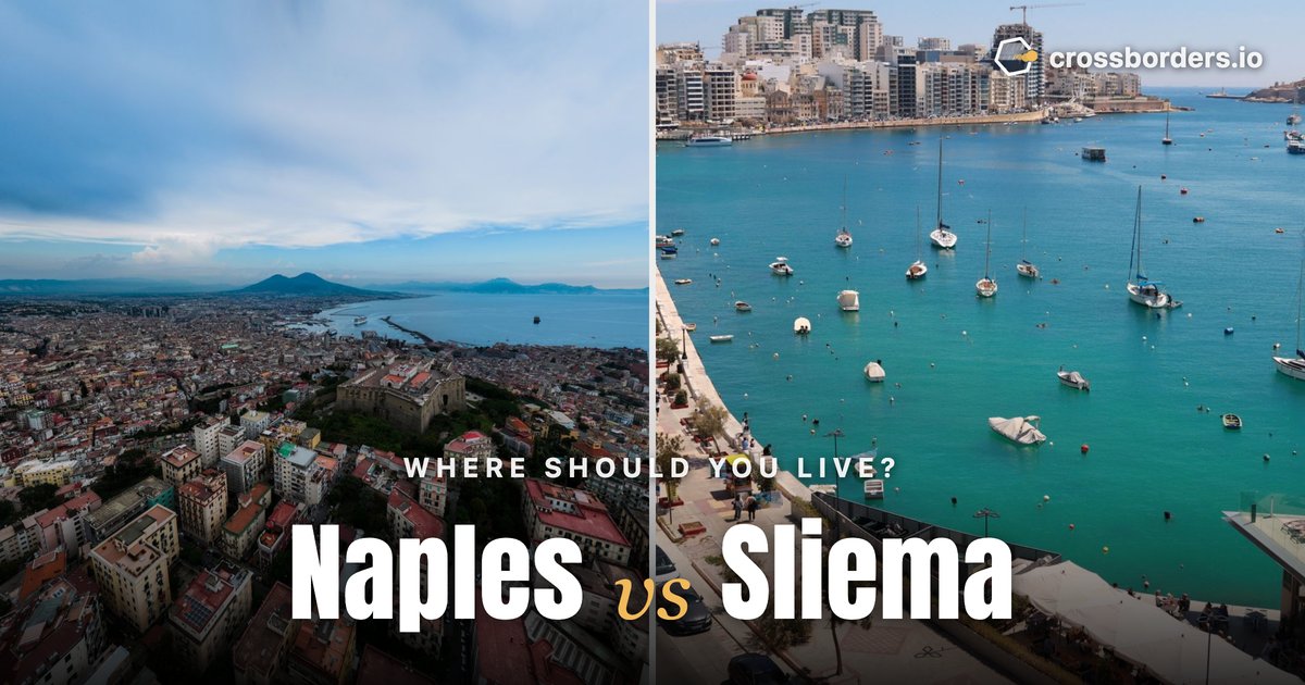Naples vs Sliema — side-by-side city comparison