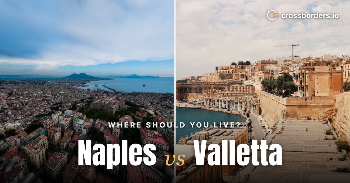Naples vs Valletta — side-by-side city comparison