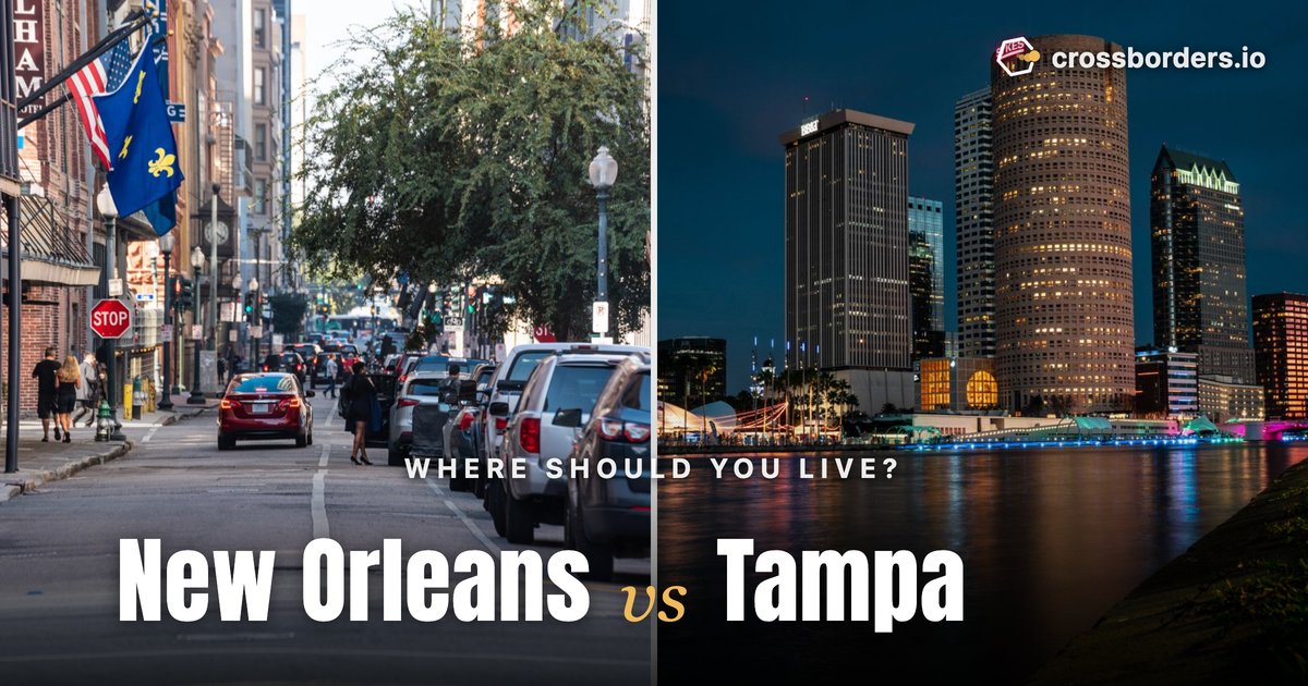 New Orleans vs Tampa — side-by-side city comparison