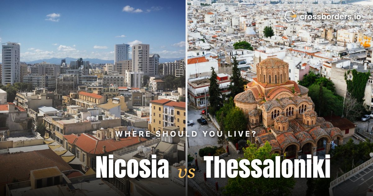 Nicosia vs Thessaloniki — side-by-side city comparison