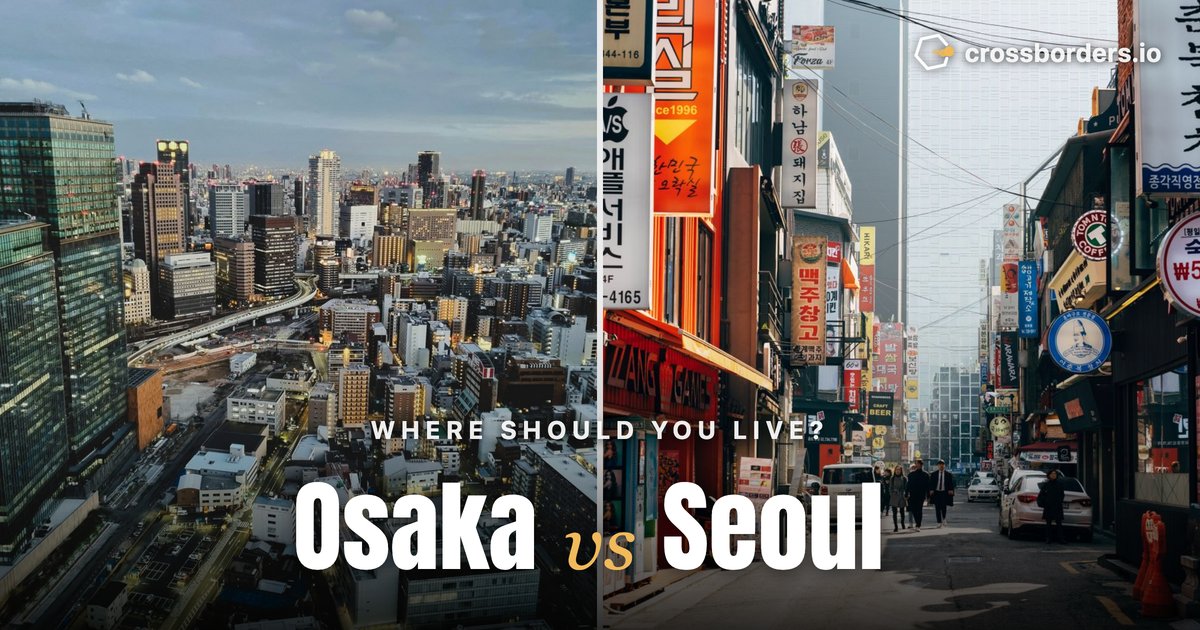 Osaka vs Seoul — side-by-side city comparison
