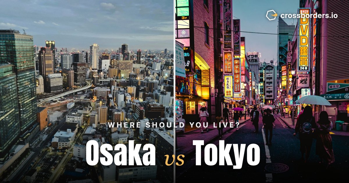 Osaka vs Tokyo — side-by-side city comparison