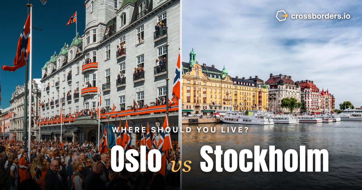Oslo vs Stockholm — side-by-side city comparison