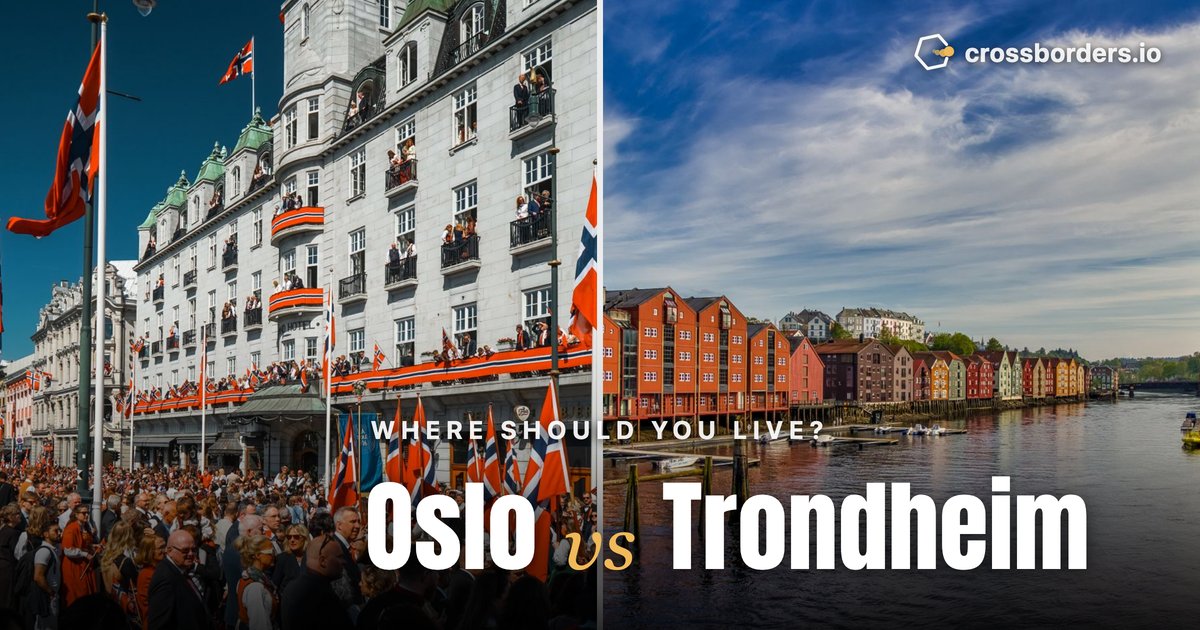 Oslo vs Trondheim — side-by-side city comparison