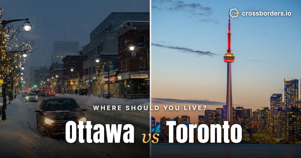 Ottawa vs Toronto — side-by-side city comparison