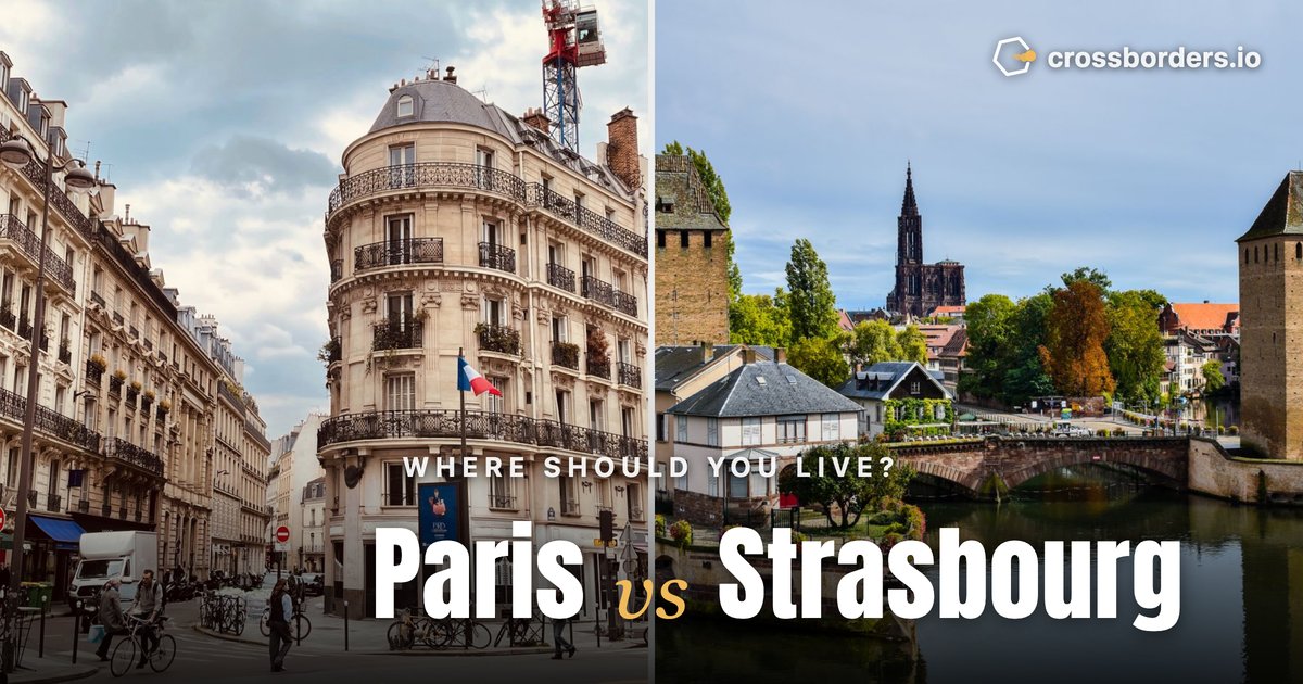Paris vs Strasbourg — side-by-side city comparison