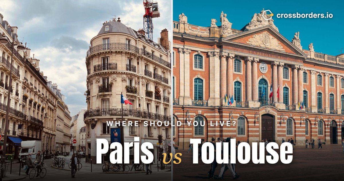 Paris vs Toulouse — side-by-side city comparison