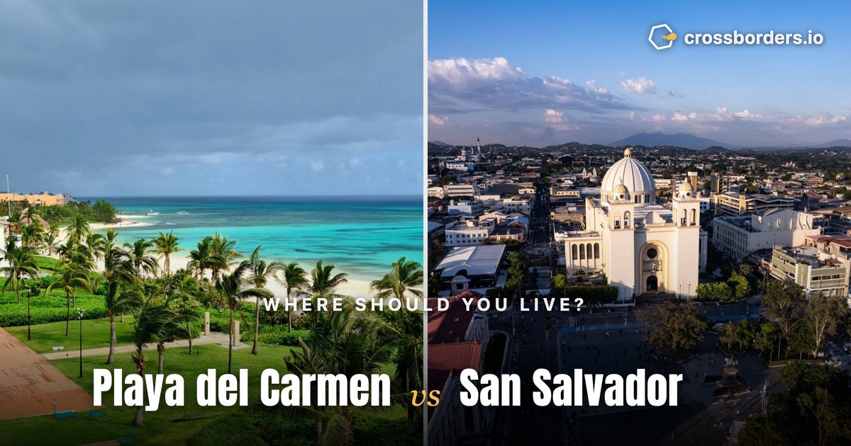 Playa del Carmen vs San Salvador — side-by-side city comparison